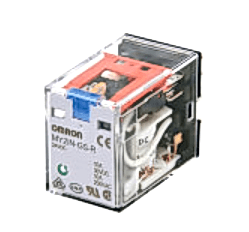 MY2IN-GS-R AC110/120 genel amaçlı röle – LED göstergeli, şeffaf gövde, yüksek dayanımlı kontrol rölesi.